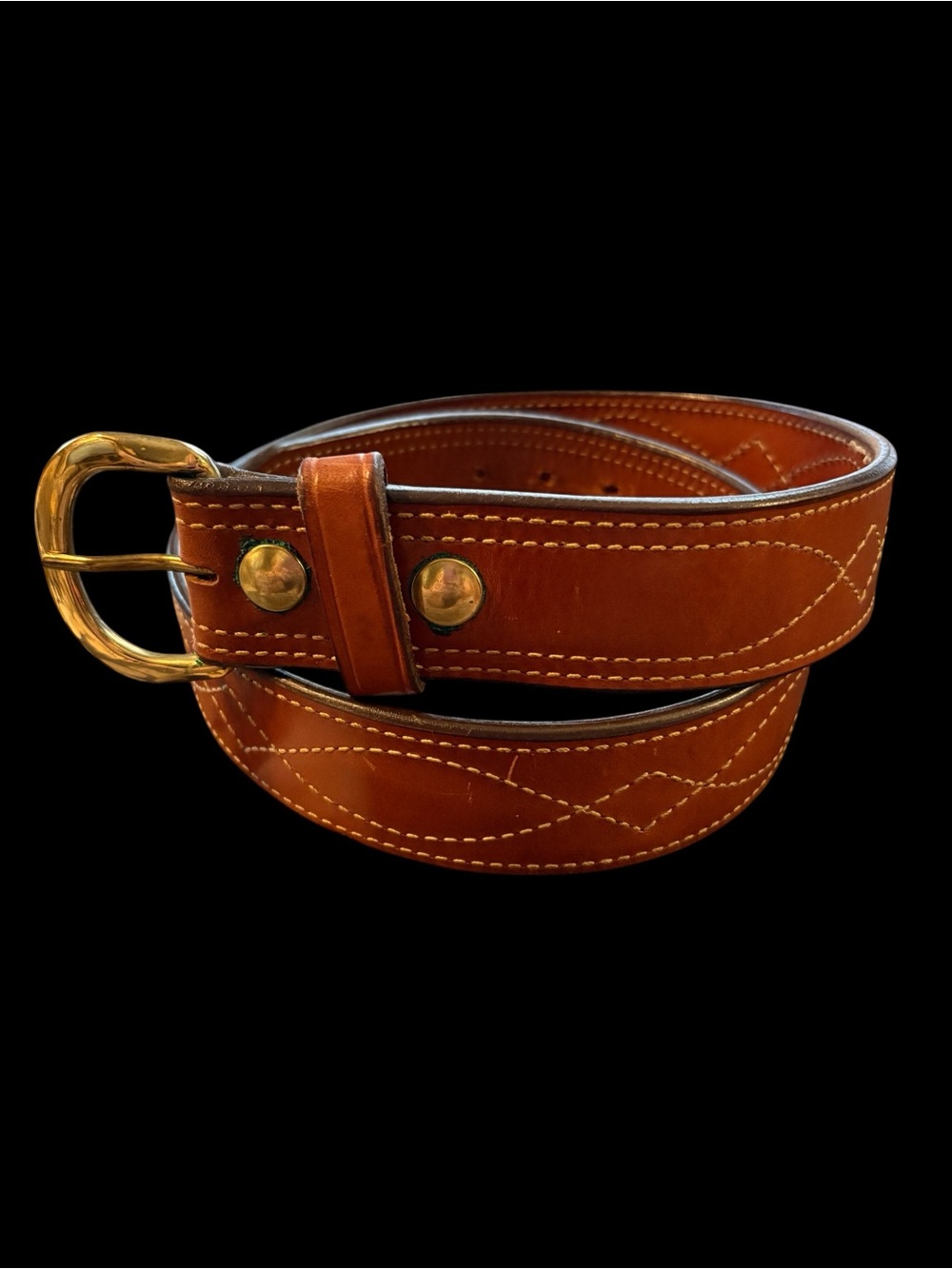 SB6 FANCY STITCHED HOLSTER BELT 1 3/4"